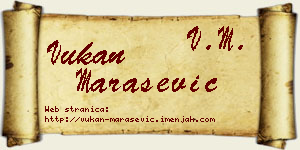Vukan Marašević vizit kartica